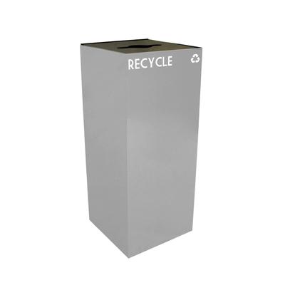 Witt 36GC04-SL 36 gal Multiple Materials Recycle Bin - Indoor, Fire Resistant, Round Slotted Opening, Slate Finish, Gray