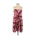 Ark & Co. Casual Dress - Mini: Burgundy Dresses - Women's Size Medium