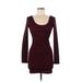 Forever 21 Cocktail Dress - Sweater Dress: Red Marled Dresses - Women's Size Small