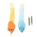 2pcs Long Tail Mouse Funny Plush Toy Catnip Cat Playing Props Cat Teaser Interactive Toy (1pcs Orange 1pcs Blue)