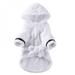 Pet Pajama With Hood Thickened Luxury Soft Cotton Hooded Bathrobe Quick Drying And Super Absorbent Dog Bath Towel Soft Pet Nightwear For Puppy Small Dogs Cats White