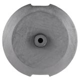 12" Gray Round Pewter Finish Add On Umbrella Stand Weight, 30lbs