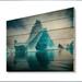 Mill Pines Floating Majestic North American Iceberg II - Coastal Wall Art - Natural Pine in Blue/Brown/White | 12 H x 20 W x 1.5 D in | Wayfair