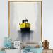 Breakwater Bay Yellow Fog Boat On Lake III - Coastal Boat Wall Decor Metal in Black/Gray/Yellow | 40 H x 30 W x 1.5 D in | Wayfair