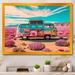 George Oliver Vintage Van Roadside Stories III - Retro Car Canvas Print Plastic in Blue/Green/Pink | 34 H x 44 W x 1.5 D in | Wayfair