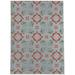 White 36 x 24 x 0.25 in Area Rug - Red Barrel Studio® Maddilyn Floral Machine Woven Polyester Area Rug in Blue/Red Polyester | Wayfair