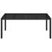 Latitude Run® Kernell Rectangular 59.1" W Outdoor Dining Table Glass/Wicker/Rattan in Black | 29.5" H x 35.4" W x 74.8" L | Wayfair