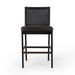 Birch Lane™ Sergi Counter & Bar Stool Wood/Upholstered/Leather/Genuine Leather in Black/Brown | 43 H x 22.75 W x 22.75 D in | Wayfair