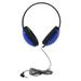 Califone 2800-BL CT Listening First Stereo Headphones; Blue Comfortable Adjustable Headband Specifically Sized for Young Students Replaceable Leatherette Ear Cushions