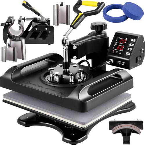 8 in 1 Transferpresse, 29×38 cm Hitzepresse, Heißpressmaschine, diy T-Shirtpresse mit Digitaler