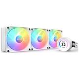 NZXT Kraken Elite RGB 360mm - RL-KR36E-W1 â€“ RGB AIO CPU Liquid Cooler â€“ Customizable LCD Display - 3 x F120RGB Core Fans Radiator Fans White LGA 1700 / AM5 Compatible