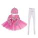 Doll Clothing Sweater Gauzy Dress Set /3 BJD fit MSD Look Accessories Pink