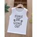 White Casual Toddler Boy Slogan Graphic Tank Top 5Y(43IN) Y22019D-7