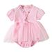 ZRBYWB Baby Romper Kimono Robe Cotton Japanese Pajamas Short Sleeve Romper Tulle Tutu Dress Cute Summer Clothes