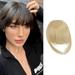 Fofosbeauty False Clip in Bangs Hair Bangs Extensions Neat Bangs on Fringe Bangs Real Hair with Temples Clip for Women Natural Color Washable/Dyeable 613