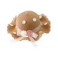 ZRBYWB Baby Sun Hat Summer Children s Flower Bow Decorated Hat Rope Beach Hat Sun Hat Summer Hat