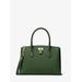 Michael Kors Ruby Medium Saffiano Leather Satchel Green One Size