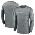 Men's Nike Heather Gray Los Angeles Rams Sideline Team Velocity Performance Long Sleeve T-Shirt