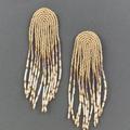 Lucky Brand Natural Beaded Statement Earring - Women's Ladies Accessories Jewelry Earrings in Gold