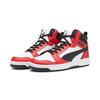 Sneaker PUMA "REBOUND V6", Gr. 42, bunt (puma weiß, puma schwarz, for all time rot), unifarben, sportlich, Schuhe