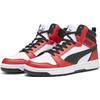 Sneaker PUMA "REBOUND V6", Gr. 46, bunt (puma weiß, puma schwarz, for all time rot), unifarben, sportlich, Schuhe
