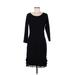 R&K Casual Dress - Midi: Black Solid Dresses - Women's Size Medium