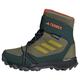 adidas Terrex Snow Hook-and-Loop Cold.RDY Winter Shoes Sneaker, Focus Olive/Pulse Olive/Impact orange, 32 EU