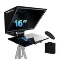 ANDYCINE 16" Autocue Teleprompter Kit with Remote App Controller, Compatible with Ipad, Tablet, Monitor up to 16", Portable Autocue for DSLR Camera, Wide-angle Lens with Carry Case