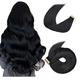 HotLulana Real Hair Extensions 40pcs 100g Jet Black Human Hair Extensions Virgin Tape in Hair Extensions Long Straight Hair Extensions 100% Natural Hair Extensions 24Inch/60cm Human Hair Extensions.