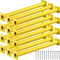 Dunzy 12 PCS Steel Monkey Bars Monkey Bar Rods Ladder Rungs Hardware Kit Monkey Bar with Screws for Backyard Playground Mounting Plates and Powder Coating (Yellow,16.5 Inch)