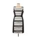 Lafayette 148 New York Casual Dress - Sheath: Black Stripes Dresses - Women's Size 6