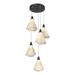 Hubbardton Forge Mobius 5 - Light Cluster Pendant Fabric in Black | 11.3 H x 17.3 W x 17.3 D in | Wayfair 131122-1006