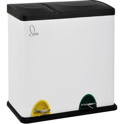 Svita - TC2Combo35 Mülleimer 35 Liter 12+23l Treteimer Trennsystem Küche Weiß Image