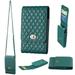 UUCOVERS Cell Phone Purse Crossbody Case Compatible with iPhone 14 Pro Max 13 Pro 12 S23 Ultra S22 PU Leather Universal Wallet Mini Handbag for Women Girls Green