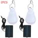 Chok 2Pack Solar Powered Lamp Portable Led Bulb Lights Solar Energy Panel Led Lighting for Camp Tent Night Fishing Emergency Lights Flash 110LM