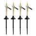 Vikakiooze Solar Light Yard Decoration lamp Outdoor Solar Candle Ground Plug Lamp Outdoor Lawns Garden Decoration LED Solar Long Pole Candle Lamp 4pcs