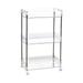 Dengmore Unique Design Storage Rack Transparent Rolling Storage Trolley Laundry Room Organizer 3 Tier Mobile Shelving Unit Bathroom Organizer Rolling Utility Trolley For Kitchen Bathroom