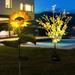 Solar Sunflower Lights Ground Plug Automatic Sensing Canola Flowers All Weather Resistant Waterproof LED Lights