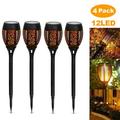 4Pcs Led Solar Light Flickering Torch Lights Waterproof Outdoor Garden Solar Light Dancing Flame Light Flickering Flame Led