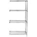 24 Deep x 24 Wide x 42 High 4 Tier Stainless Steel Wire Add-On Shelving Unit