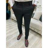 Cool and Casual Vibes HIMIWAY Men s Pants Men s Fashion Stretch Dress Pants Slim Fit Plaid Pants Business Suit Pants Casual Golf Pants Black 3XL