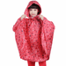 Kids Rain Poncho Hooded Jacket Rain Coat Pink Star S