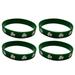 4PCS St s Day Wristbands Silicone Irish Wristbands Green Rubber Bracelets For Sts Day Irish Theme Party Favors