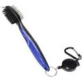 Golf Club Brush Long Handle Double Sided Golf Rod Golf Groove Cleaner Golf Cleaning Brush Golf Club Aids with Keychain Golf Club Brush Cleaner for Iron Golf Club Groove Cleaner Retractable Golf Brush