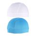 Hemoton 2Pcs Skull Quick Dry Sports Sweat Beanie High Elasticity Cycling Caps Headband Sweatband for Man Woman (White and Sky Blue)