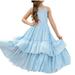 Herrnalise Girl Dresses Kids Ruffles Lace Party Wedding Dresses Children s Flower Boy Ruffle Lace Dress Banquet Dress Long Skirt Dress for 3-12 years