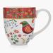 Wildon Home® Morsello 30-OZ Folk Art Inspired Ceramic Mug Porcelain/Ceramic in Brown/Red | Wayfair E459CF848F6A4B0E865FEFC002885814