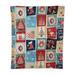 The Holiday Aisle® Helmar Quilted Throw Blanket Polyester in Blue/Gray/Green | 50 H x 60 W in | Wayfair 6DB67B28A1A64EE7803CCB954143D838