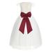 Ekidsbridal Ivory Lace V-Back Cap Sleeves Flower Girl Dress Junior Bridesmaid Gown for Wedding Tulle 622T 10