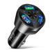 FU-kuuka Qc 3.0 3 Port Car Charger Usb Universal Phone Charger Fast Charging In Car For Tellphone Samsung A10 Quick Charger 3.0(Black)